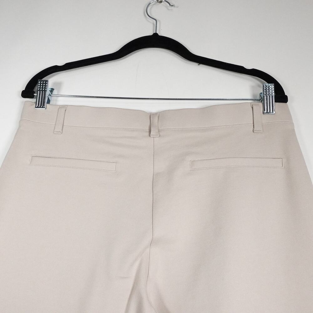 New  Quince Ultra-Stretch Ponte Straight Leg Pant Ecru Large Regular 3790U - Picture 7 of 12